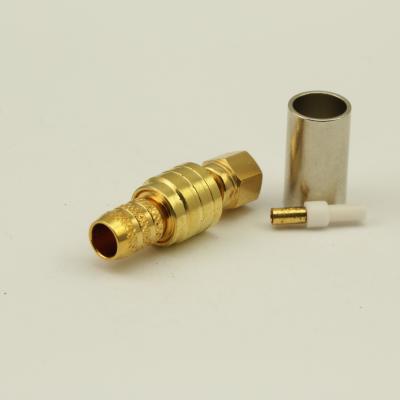 China Female SMC RF Connector Straight Crimp Connector For LMR240 Cable for sale