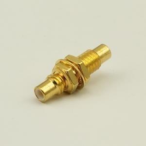 China SMC Male Bulkhead Mount RF Connector Adapter SMC Adaptor Brass Gold Plated for sale