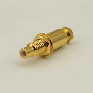 China Plug Male 50 Ohm SMC RF Connector Bulkhead Gold Plated For Coax Cable for sale