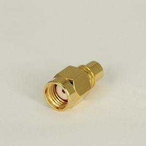 China SMA Female To MCX Female Coax Connector Adapter Brass Gold Plating RoHs Compliant for sale