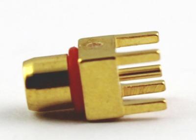 China Four Legs BMA RF Connector , PCB Mount Coaxial Connector Straight Male for sale