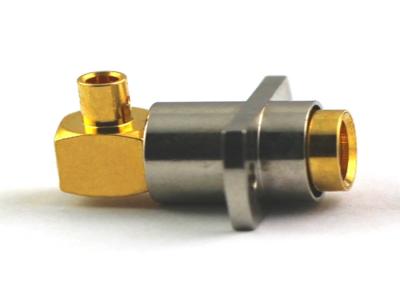 China Right Angle BMA RF Connector Nickel Plated With SYV-50 Coaxial Cables for sale