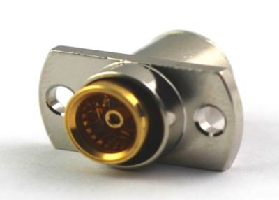 China Straight Two Holes Flange BMA RF Connector Nickel Gold Plated Connectors for sale