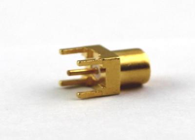 China Straight PCB Mount Coaxial Connector / RP MCX Male Connector With Cable Assembly for sale