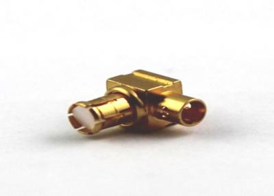 China MCX conector masculino do co-axial do ângulo direito do RF 6GHz para o tipo flexível conectores de RG à venda