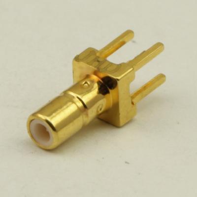 China PCB Mounting SSMB Connector / Male Coaxial Connector 50Ohm Gold Plated for sale