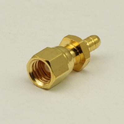 China Male Or Plug Straight SSMA RF Connector Brass 35GHz Rf Bulkhead Connector for sale