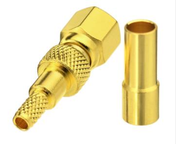 China High Performance Straight Crimp Connector / Smc Rf Connectors For RG316 RG174 for sale