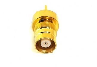 China PCB Solder Gold Plating Rf Coax Bulkhead Connector High Precision ISO9001 for sale