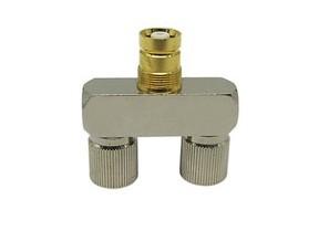 China Small Size L9 Female Jack Connector To Male Plug Three Ways Rf Coax Adaptors for sale