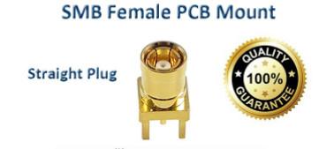 China Pcb Mount Smb Female Connector / Rf Antenna Connector High Precision for sale