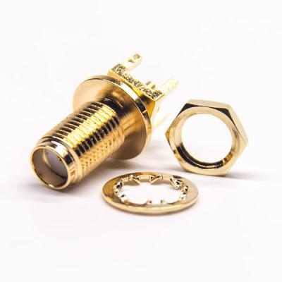 China Through Hole SMA Female Jack Connector For 90 Degree PCB Mount High Precision for sale