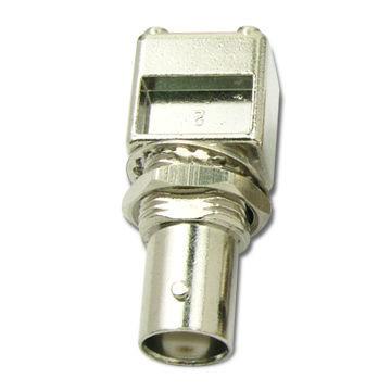 China Conector coaxial de Jack do ângulo direito de BNC para o tipo do metal do receptáculo do PWB à venda