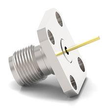 China Aerospace Rf Coaxial Cable Connector 40GHz 2.92mm Male Straight Waveguide Launch for sale