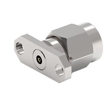 China 2 Hole Flange Mount Connectors Male Field Replaceable Connector IEC 61169-35 Standard for sale