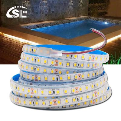 China COB Lighting Strip 110v220v 8mm 120leds 4000K IP67 Waterproof Die-Cutting Board SMD2835 Led Strip Light for sale