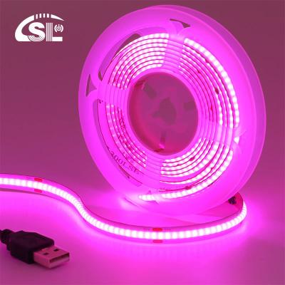 China 12v24v Wifi Control Mode 8mm 320leds Purple High Brightness COB Led Strip Light 0.06kg for sale