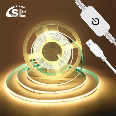 China 5V DC Input Copper Material COB 320LEDs IP20 Ra 90 LED Light Strip for Home Lighting for sale