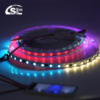 China Smart Multi Color 5m 10m 12v 5050 Rgb Led Pixel Strip Lights for Residential Lighting for sale