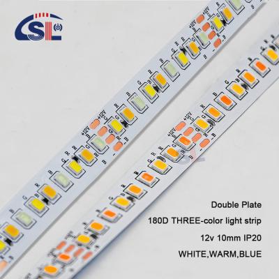 China 10mm 2835 180D Warm White Blue 12V LED Lighting Strip for Residential Mirror Bathroom Lighting for sale