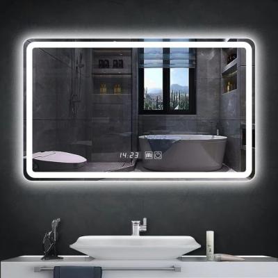 China Square Wall Mounted LED Bathroom Mirror with Lights 3000-6000K Dimming Anti-Fog for sale