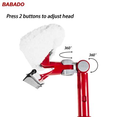 China BABADO Sustainable Squeegee Window Cleaner 2 in 1 Rotary Window Cleaning Tool Kit with Extension Pole Window Squeegee with Long Handle for sale