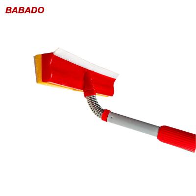 China Household BABADO Wiper Window Squeegee Spring Connector Handle Scrubbing Joint Viable Flexible Telescopic Protective Sponge Glass Cleaner for sale