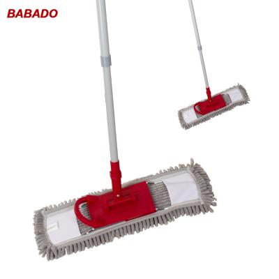 China BABADO 40cm Chenille Dust Mop Smart Microfiber Viable Hot Selling Flat Mop For Household Floor Cleaning for sale