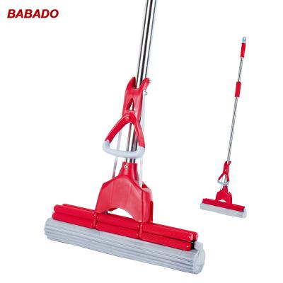 China BABADO 33cm stainless steel handle non-telescopic sponge compression broom viable pva cleaner magic broom for sale