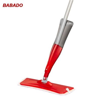 China Durable 600ml Iron Handle Household High Quality Coating Floor Cleaning Microfiber Water Jet Flat Mop for sale