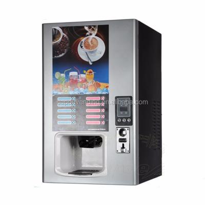 China 5 Buckets Hot and Cold Drink Vending Machine Organic Coffee Durian Coffee Cappuccino Coffee Vending Machine for sale