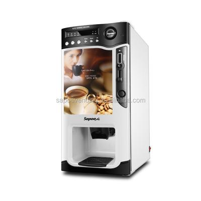 China 1600g X Commerical Fully Automatic Cappuccino 3 Coffee Coin Operated Vending Machine for sale