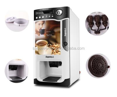 China 1600g X 3 Professional Commercial Full Automatic Cappuccino Coffee Coin Operated Vending Machine for sale