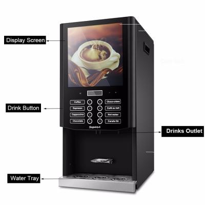 China 1200g X 4 8 Flavor Coffee Powder Sugar Vending Machine for sale