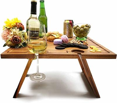 China Outdoor Modern Foldable Portable Snack Wooden Picnic Table for sale