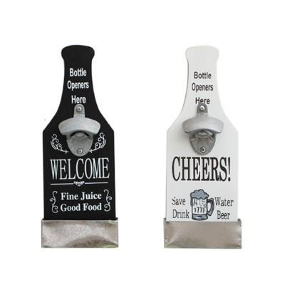 China Customized Viable Logo Decoration Wood Wall Cap Beer Bottle Catch Openers for sale