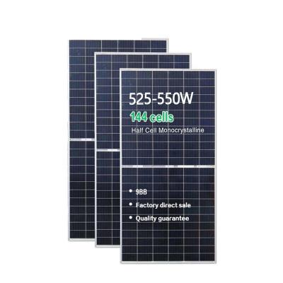 China Fotovoltaici solar cut off power system half 500w 182mm 144cells 9BB cells perc 550W solar panel pannelli for sale