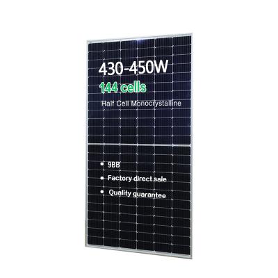 China High Efficiency 445w 450w Mono Solar Panel Mono Solar Cells Half Products 9bb 12v Solar Panel for sale