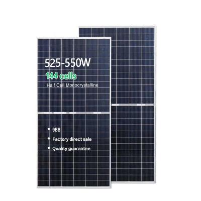 China Solar Products Solar Panel 500w 520w Bifacial Solar Panel 530w 540w 550w Double Transparent Glass for sale