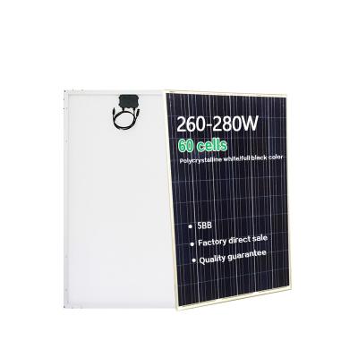 China Solar Products Panel Polycrystalline 270w 280w 60 Solar Cells Solar Panel for sale