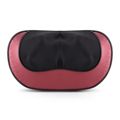 China Body Relaxation Electric Shiatsu Home Back Heat Vibrating Travel Pillow Neck Massager for sale