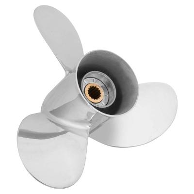 China Stainless steel Wholesale Outboard Boat Propeller 3 Blade Marine Propellers 13 1/2X19 Boat Propeller for Yamaha Marine Gasoline Engine 50-130hp for sale