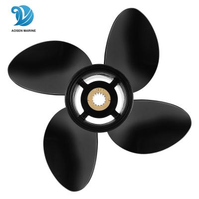 China Aluminum Wholesale Outboard Boat Propeller 4 Blade Outboard Propeller 13.8 X 13 Boat Propeller for Mercury Engine 40-140hp for sale