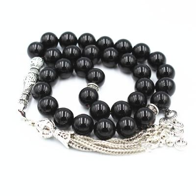 China 10mm Religious 33 Stone Natural Muslim Rosary Bead Agate Prayer Beads High Quality Arab Islamic Bracelets for sale