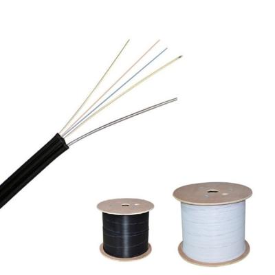 China Outdoor Telecommunication 2 Core Fiber Optic Cable FTTH Drop Cable Steel Wire Strength Member LSZH Jacket SM for sale