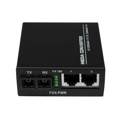 China FTTH 10/100M SC Fiber Media Transceiver 2 Port Singlemode And 2 POE Base-TX Port for sale