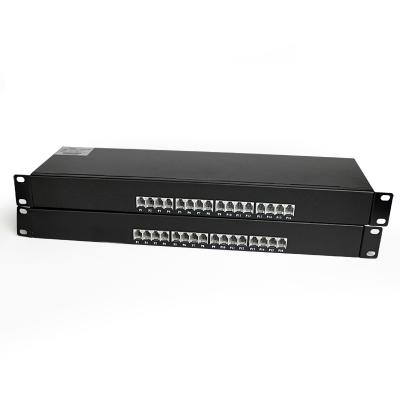 China FTTH Converter Optical Fiber Rack Mount 1 Pair Single Mode Single Fiber 16 Channel Telephone for sale