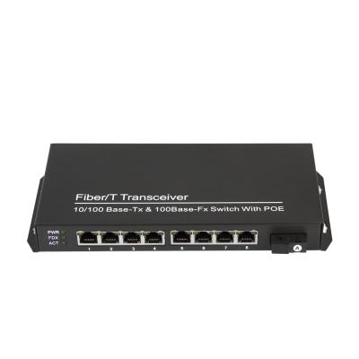 China Port POE Switch 100M 8 POE + 1 Port 100M Optical Fiber POE Fiber Switch for sale