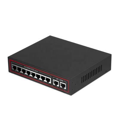 China Industrial Port Netwok 8 100M POE Switch + 2 Port 100M Network POE Network Switch for sale