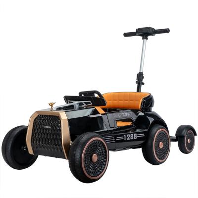 China Toy Wholesale New High Quality 12V 4X4 Children's Ride On Powered Wheel Education Car Kids Parent-Child Remote Control Car for sale